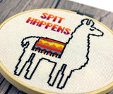Spit Happens Llama Cross Stitch Pattern