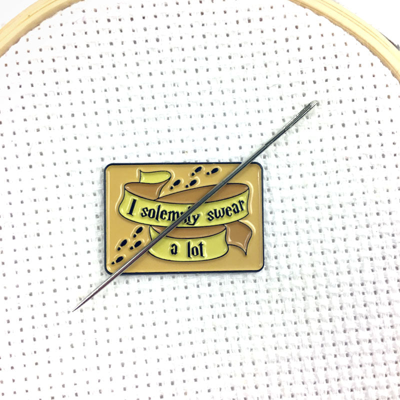 "I solemnly swear a lot" Wizarding Map Needle Minder or Magnet