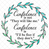 Confidence Watercolor Printable or SVG/PNG/EPS/JPG File