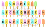 Printable Popsicle Banner (Full Alphabet) SVG/PNG/EPS/JPG