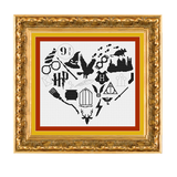 Wizarding Icons Heart Cross Stitch Pattern