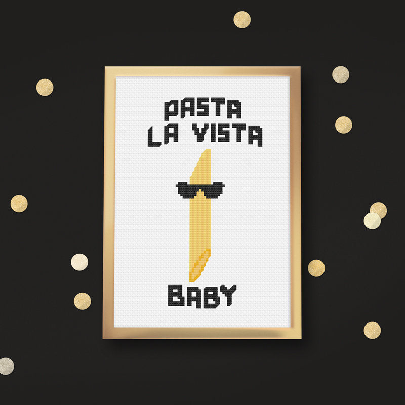 Pasta La Vista Baby! Terminator Penne Cross Stitch Pattern – Snarky Crafter  Designs