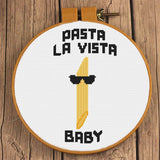 Pasta La Vista Baby! Terminator Penne Cross Stitch Pattern