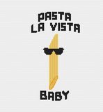Pasta La Vista Baby! Terminator Penne Cross Stitch Pattern