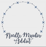 Needle Minder Addict Custom Needle Minder Storage (Cross Stitch Pattern) | Needleminder collection display hoop | Needle nanny storage