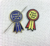 Stitch and Bitch Club Member Needle Minder | Stitch n' Bitch Award Ribbon Membership Pin Needleminder | Needle Nanny | Magnetic Hoop Flair