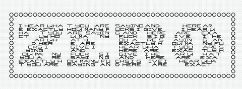 ZERO: "I hear what you are saying and this is exactly how many F-cks I give" Cross Stitch Pattern