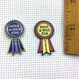 Stitch and Bitch Club Member Needle Minder | Stitch n' Bitch Award Ribbon Membership Pin Needleminder | Needle Nanny | Magnetic Hoop Flair