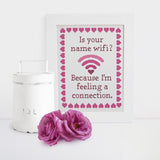 "Is your name wifi? Because I'm feeling a connection" Valentine's Day Cross Stitch Pattern