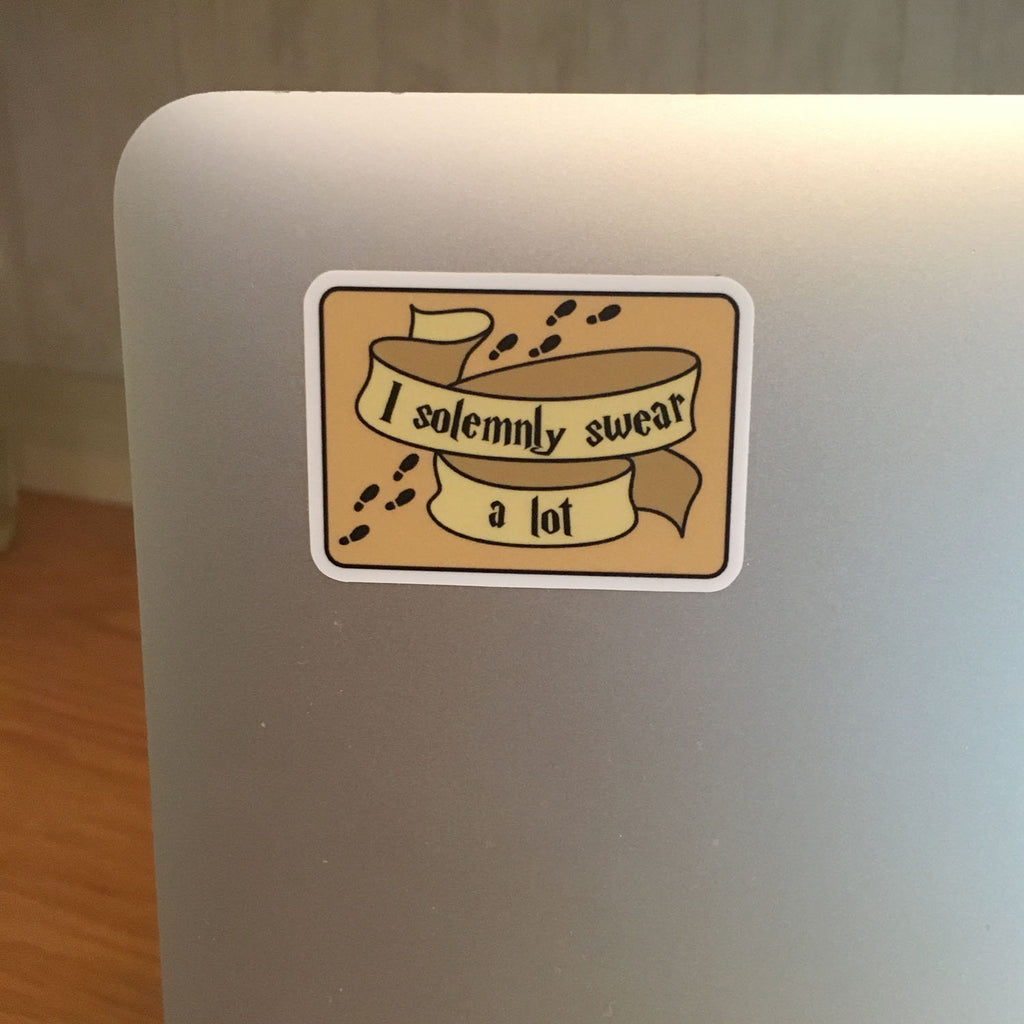 I Solemnly Swear A Lot Laptop Stickers | Swear Lovers Vinyl Decals | S ...