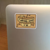 I Solemnly Swear A Lot Laptop Stickers | Swear Lovers Vinyl Decals | Solemnly Swear Wizarding Adhesive Self Stick Labels