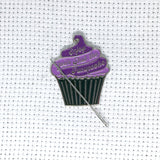 Enjoy Your Shut the Fucupcake Enamel Needle Minder | Magnetic STFU Cupcake Needle Nanny | Pink, Chocolate, Purple Frosted Snark Needleminder