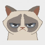 Grumpy Cat Portrait Cross Stitch Pattern
