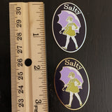 BUNDLE: Salty Girl Decal & Needle Minder | Salty Bitch Needleminder - Flask Sticker Set | Spilled Salt Enamel Needle Magnet and Die Cut Set