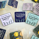 Are You F'in Kidding Me? Needle Minder | Taking it one "Are you fucking kidding me?" at a time Magnetic Needle Holder | Snarky Needle Mind