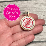 No Viruses Allowed Mini Cross Stitch Pendant Kit