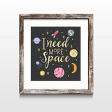 I Need More Space Funny Cross Stitch Pattern