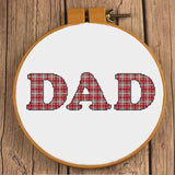 Tartan Plaid Dad: #1 Sperm Donor Funny Father's Day Cross X-Stitch Stitch Patterns (Two Options)