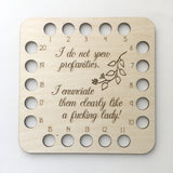 I Don't Spew Profanities Embroidery Floss Organizer for 20 Colors