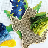 Stitchable Wooden Texas States Silhouette
