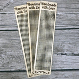 Stitchable Wooden Bookmarks "Handmade with Love (and cuss words)"