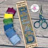 Stitchable Wooden Bookmarks "Handmade with Love (and cuss words)"