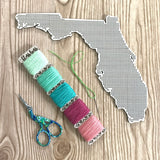 Stitchable Wooden Florida States Silhouette