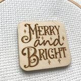Christmas Tree, Merry & Bright, Believe Snowflakes Engraved Wooden Needle minders