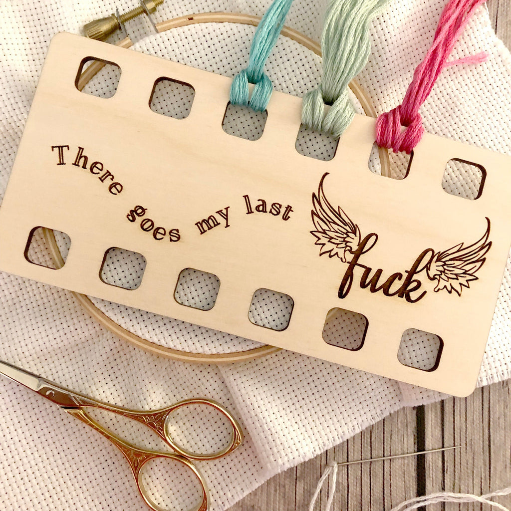 Flying Fuck Embroidery Floss Organizer for 12 Colors