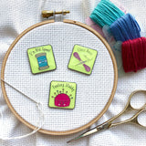 Embroidery Skein "Floss Boss" Enamel Needle Minders