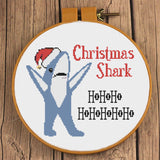 Christmas Shark Funny Holiday Cross Stitch Pattern